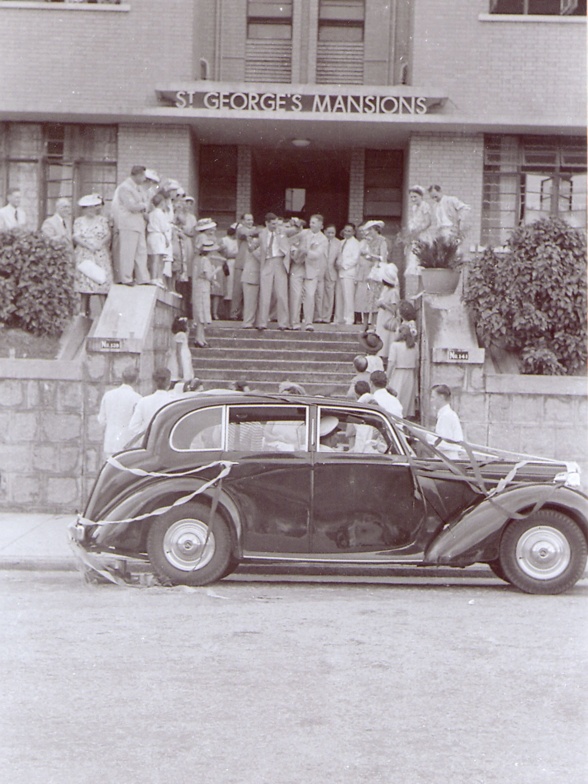 WEDDING CELEBRATION AT THE OLD ST. GEORGE’S MANSIONS, 1950s